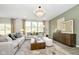 Living room with fireplace, large windows, and neutral decor at 18932 Seaforth Way, Westfield, IN 46074