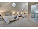 Two-bed attic bedroom with skylights and great natural light at 2450 Carrollton Ave, Indianapolis, IN 46205