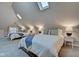 Spacious bedroom with two beds, skylights, and ample natural light at 2450 Carrollton Ave, Indianapolis, IN 46205