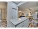 Modern kitchen with an island and stainless steel appliances at 2450 Carrollton Ave, Indianapolis, IN 46205