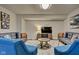 Spacious living room, stylish furniture and a cozy atmosphere at 2450 Carrollton Ave, Indianapolis, IN 46205