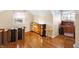 Bedroom with hardwood floors, built-ins, and window at 2934 S Irwin St, Indianapolis, IN 46203