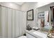 Clean bathroom with vanity, toilet, and shower at 3844 Albert Ln, Bargersville, IN 46106