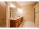 Spacious bathroom features a double sink vanity and a separate shower at 4232 Bunting Ln, Columbus, IN 47203