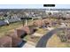 An aerial view shows this home's location in a residential neighborhood close to shopping at 710 Eagle Pkwy # 15, Brownsburg, IN 46112