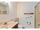 Clean bathroom featuring a marble vanity and shower at 710 Eagle Pkwy # 15, Brownsburg, IN 46112