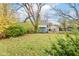 Spacious backyard with shed and play area at 8224 Barry Rd, Indianapolis, IN 46219