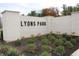 Lyons Park community entrance with brick wall at 835 J Mccool Way, Greenwood, IN 46142