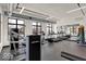 Modern fitness center with treadmills and weight machines at 855 N East St # 302, Indianapolis, IN 46202