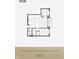 Floor plan of a 2 bed, 1 bath apartment, 1217 sq ft at 855 N East St # 302, Indianapolis, IN 46202