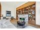 Spacious lobby with comfortable seating and large artwork at 855 N East St # 302, Indianapolis, IN 46202