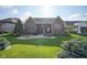 Large back yard with patio, fire pit, landscaped, and a great view of the home at 16395 La Paloma Ct, Noblesville, IN 46060