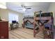 Basement bedroom with built-in bunk beds and small desk at 16395 La Paloma Ct, Noblesville, IN 46060