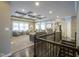 Open living room with high ceilings and a view of the kitchen at 16395 La Paloma Ct, Noblesville, IN 46060
