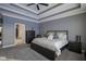 Serene main bedroom, featuring a king-size bed and access to the ensuite at 16395 La Paloma Ct, Noblesville, IN 46060