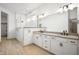 Spa-like bathroom with double vanity, large shower, and modern fixtures at 20035 Meadow Neck Rd, Westfield, IN 46074