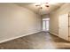 Bright bedroom with carpet and ceiling fan at 450 E Ohio St # 106, Indianapolis, IN 46204