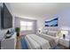 Bright bedroom with a queen bed and stylish decor at 6250 Bales Dr, Plainfield, IN 46168