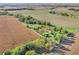 Aerial view showing home nestled among trees and farmland at 740 S County Road 775 W, Coatesville, IN 46121