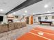 Spacious finished basement with multiple recreation areas at 740 S County Road 775 W, Coatesville, IN 46121