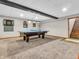 Finished basement with pool table and dartboard at 740 S County Road 775 W, Coatesville, IN 46121