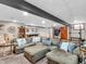 Finished basement with sectional sofa and game area at 740 S County Road 775 W, Coatesville, IN 46121