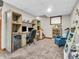 Finished basement offers a home office with built-in shelving at 740 S County Road 775 W, Coatesville, IN 46121