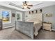Main bedroom with a large bed and ceiling fan at 740 S County Road 775 W, Coatesville, IN 46121