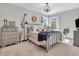 Bright bedroom with metal bed frame and decorative accents at 740 S County Road 775 W, Coatesville, IN 46121