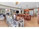 Open concept kitchen and living room with hardwood floors and island at 740 S County Road 775 W, Coatesville, IN 46121