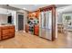 Kitchen with stainless steel appliances and rich wood cabinets at 740 S County Road 775 W, Coatesville, IN 46121