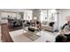Open concept kitchen and dining area with modern appliances and an island at 7538 Allesley Dr, Avon, IN 46123