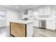 Modern kitchen featuring stainless steel appliances and an island at 1022 Villa Ave, Indianapolis, IN 46203