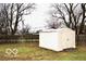 Large backyard with shed and fire pit at 120 Hoss Rd, Indianapolis, IN 46217