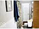 Clean bathroom with a shower/tub combo and neutral colors at 120 Hoss Rd, Indianapolis, IN 46217