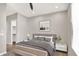 Spacious bedroom with a comfortable bed and plenty of closet space at 201 S Mckinley St, North Salem, IN 46165