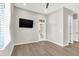 Relaxing Gathering room with a door leading to the backyard at 201 S Mckinley St, North Salem, IN 46165