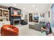 Spacious living room with fireplace and comfortable seating at 635 Terrace Dr, Zionsville, IN 46077