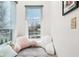 Cozy window seat reading nook with pillows at 635 Terrace Dr, Zionsville, IN 46077
