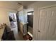 Updated bathroom with a glass-enclosed shower and stylish bird wall art at 8836 Hornady Ct, Indianapolis, IN 46239