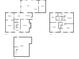 Detailed floor plan showing the layout of the home including the living room, kitchen, and basement at 9012 Colgate St, Indianapolis, IN 46268