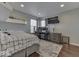 Bedroom with a desk, bed, and hardwood floors at 10402 Shakamak Way, Indianapolis, IN 46239