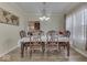 Formal dining room with elegant wood table and chairs at 10402 Shakamak Way, Indianapolis, IN 46239