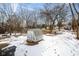 Large backyard with shed and partially snow-covered ground at 1130 W 33Rd St, Indianapolis, IN 46208