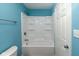 Clean bathroom featuring a tub and shower combo at 1130 W 33Rd St, Indianapolis, IN 46208