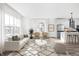 Open concept living room and kitchen with modern furniture at 1234 Alabama St, Indianapolis, IN 46202