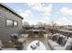 Rooftop deck with city views, seating, and dining area at 1234 Alabama St, Indianapolis, IN 46202