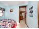 Bedroom with access to kitchen and a nautical theme at 7018 Drum Dr, Nineveh, IN 46164