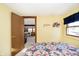 Cozy bedroom with a view of the dining area and a comfy bed at 7018 Drum Dr, Nineveh, IN 46164