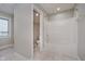 Bathroom with shower/tub combo and a separate toilet area at 10295 Summerlin Way, Fishers, IN 46037